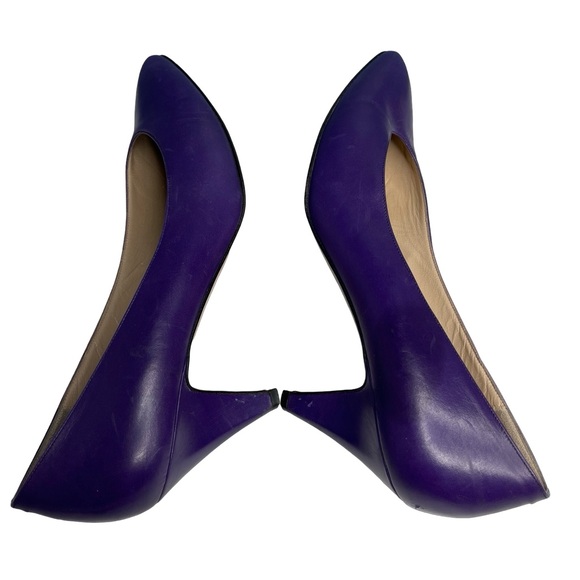 Amalfi vintage purple leather kitten heel women size 9B made in Italy - Picture 4 of 12